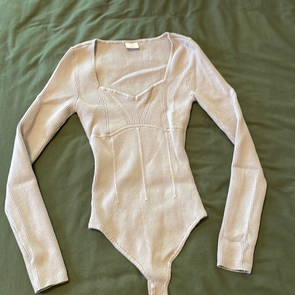 A&F Corset Sweetheart Sweater Bodysuit